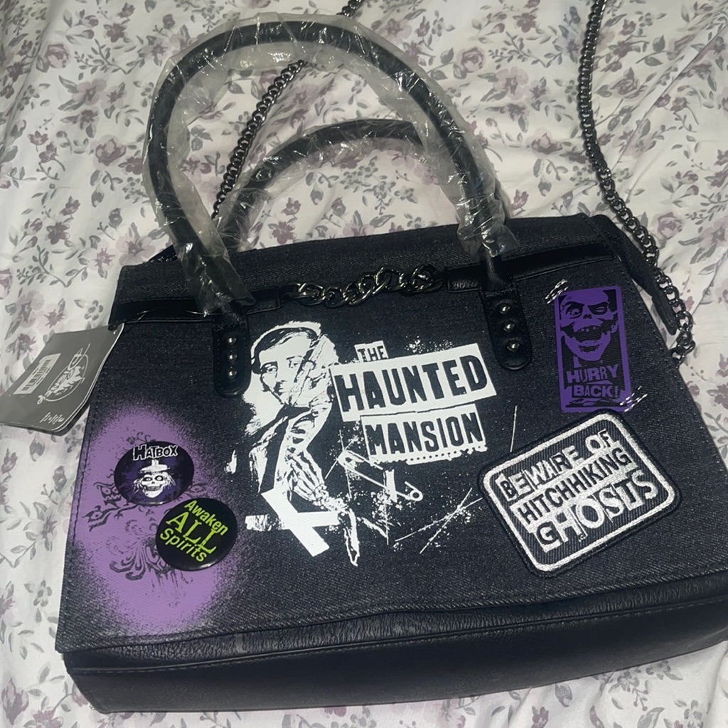 Disney Parks Haunted Mansion Hitchhiking Ghosts Crossbody Bag.